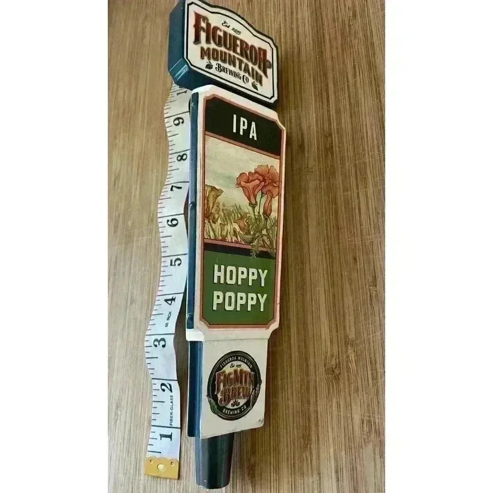 BEER Tap Handle ~ FIGUEROA MOUNTAIN Brewing Hoppy Poppy IPA ~ CALIFORNIA - Picture 2 of 6